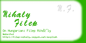 mihaly filep business card